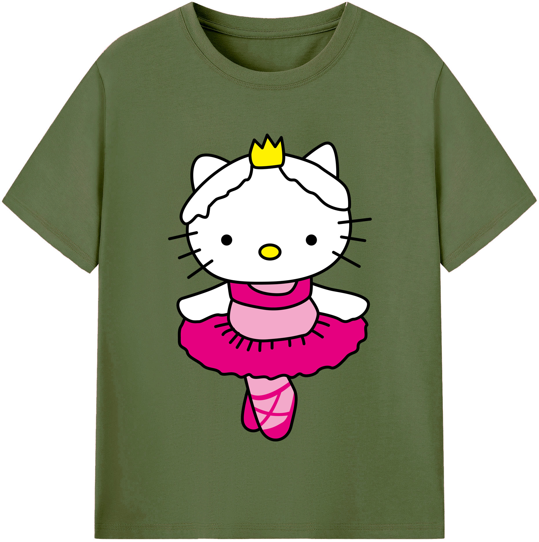（画像用） Hello Kitty ハローキティ 綿100％半袖Tシャツ（フロントプリント）